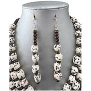 African Resin Beads Necklace and Earrings Set