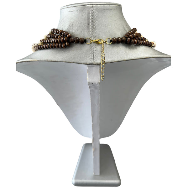 African Resin Beads Necklace and Earrings Set