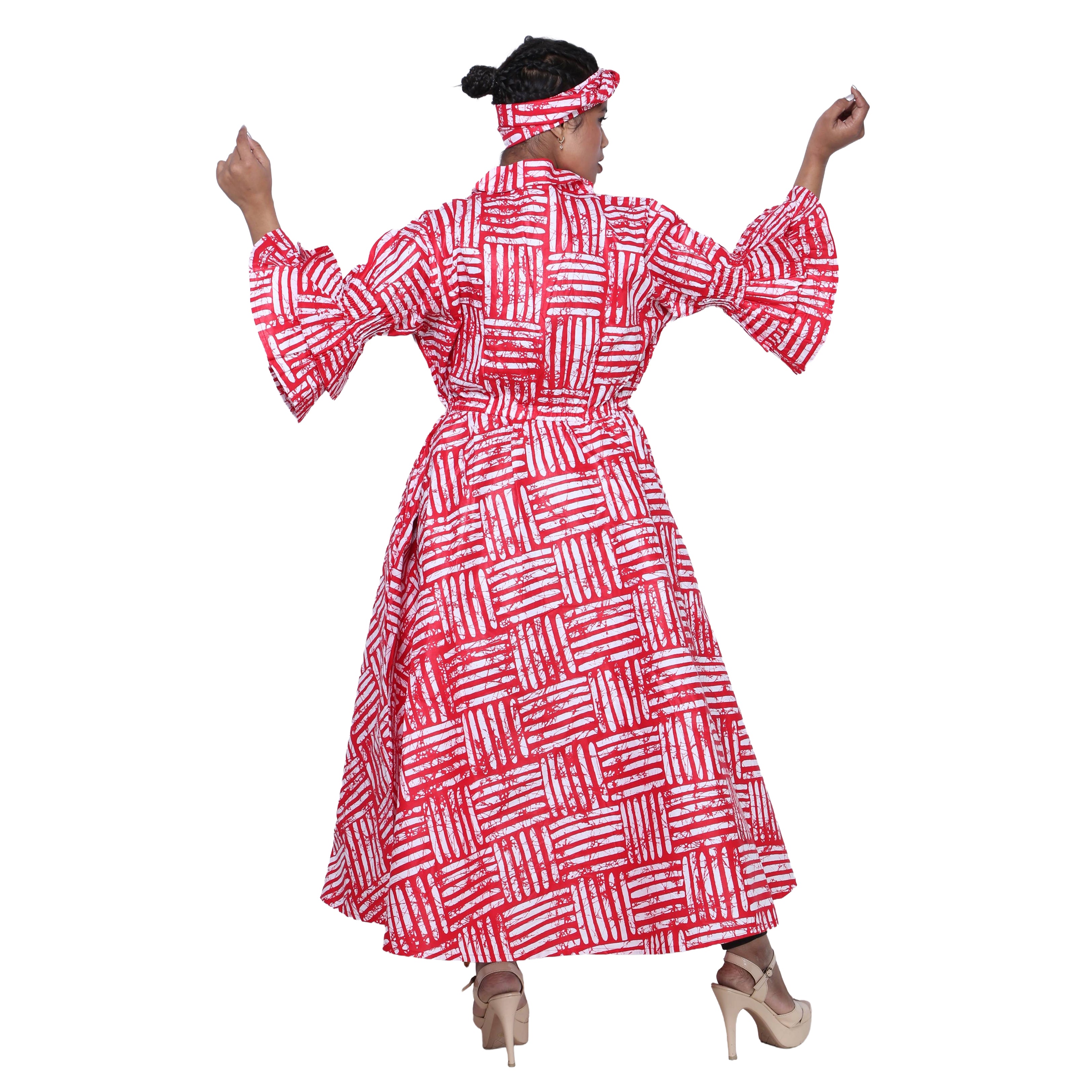 Women's Fitted Collared Jacket with Frill Sleeves -- FI-3146