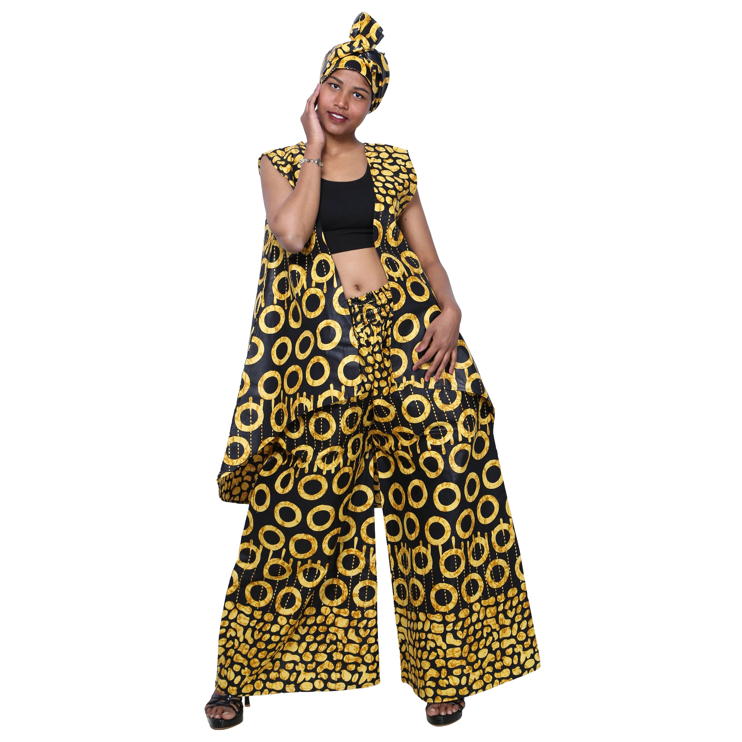 Women's Long Vest and Matching Pants Set -- FI-4055