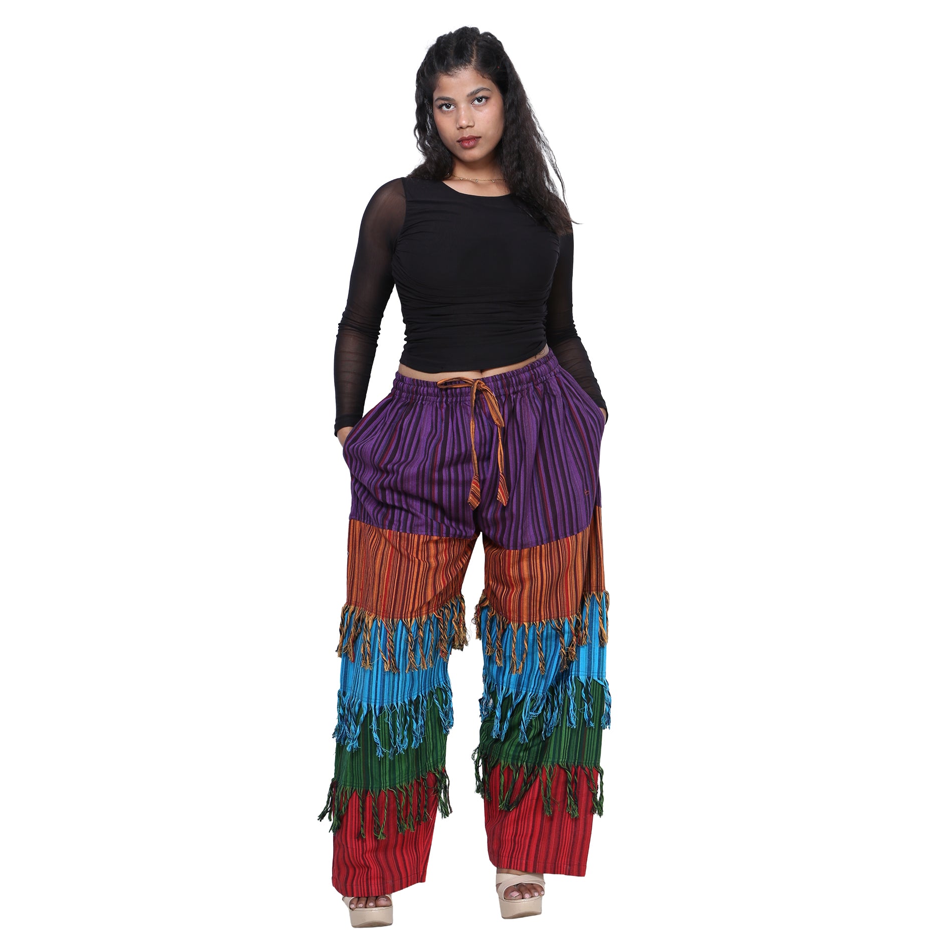 Women's Drawstring Pants with Pockets -- FI-5551