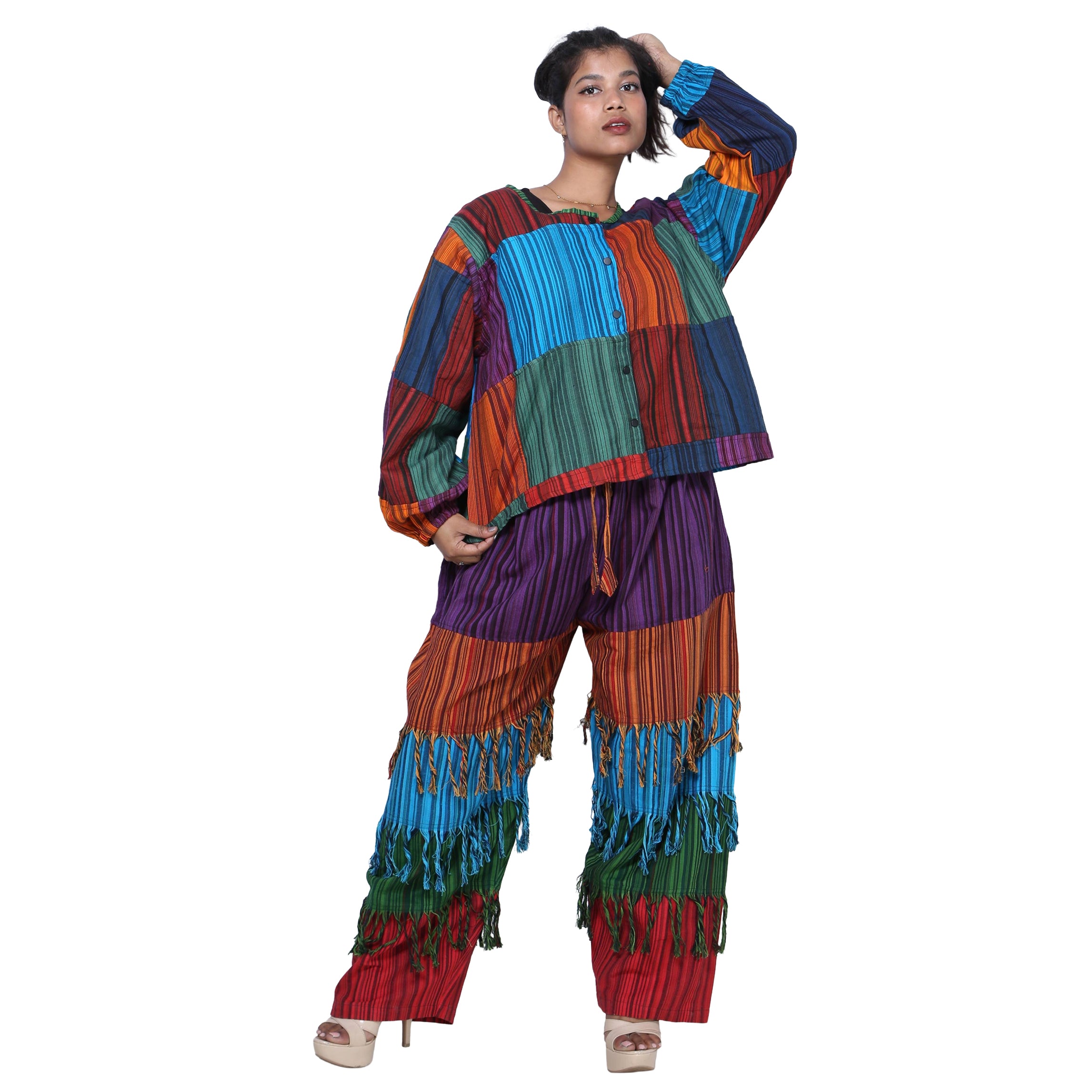 Women's Matching Frill Pants Set -- FI-5554 and FI-5553