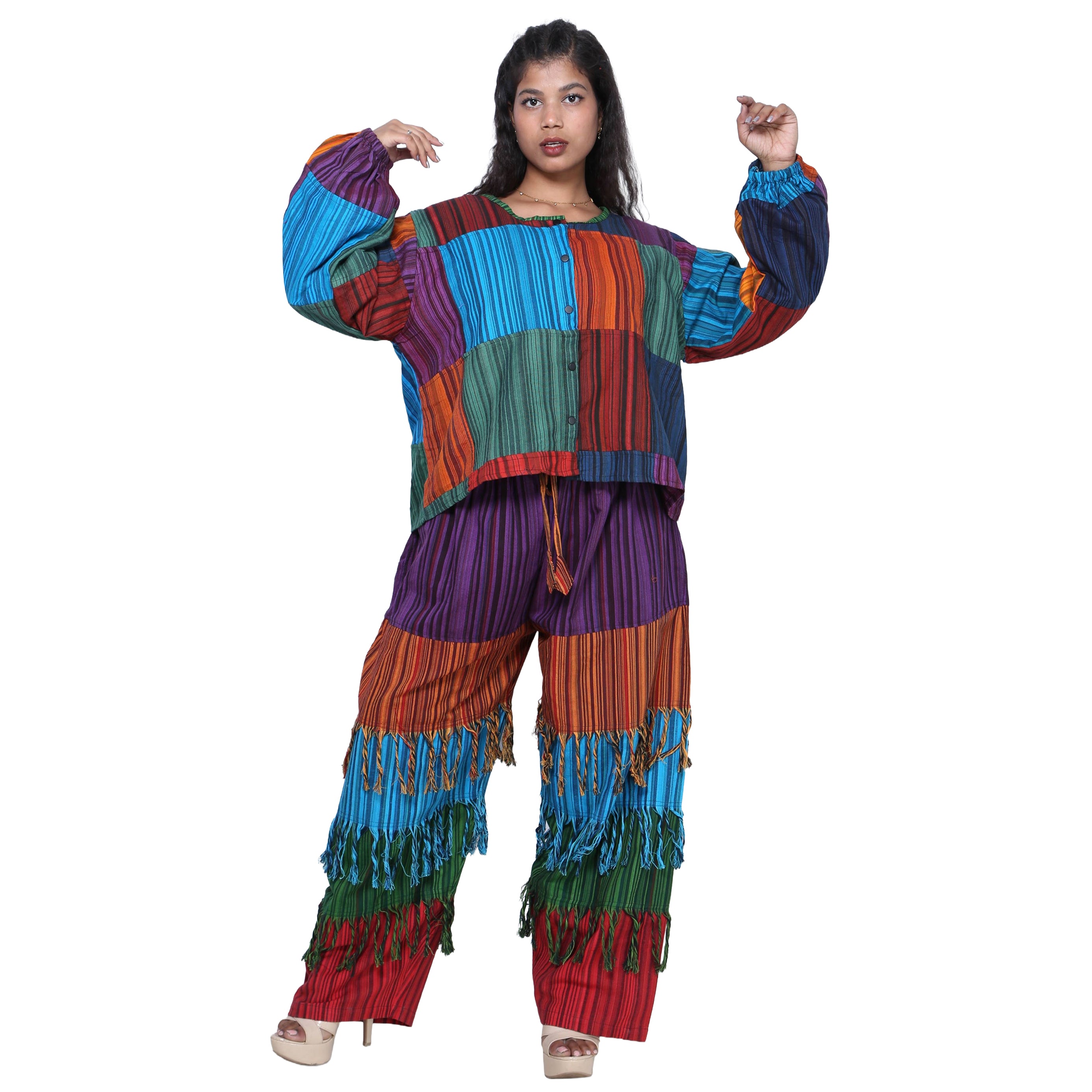 Women's Matching Frill Pants Set -- FI-5554 and FI-5553