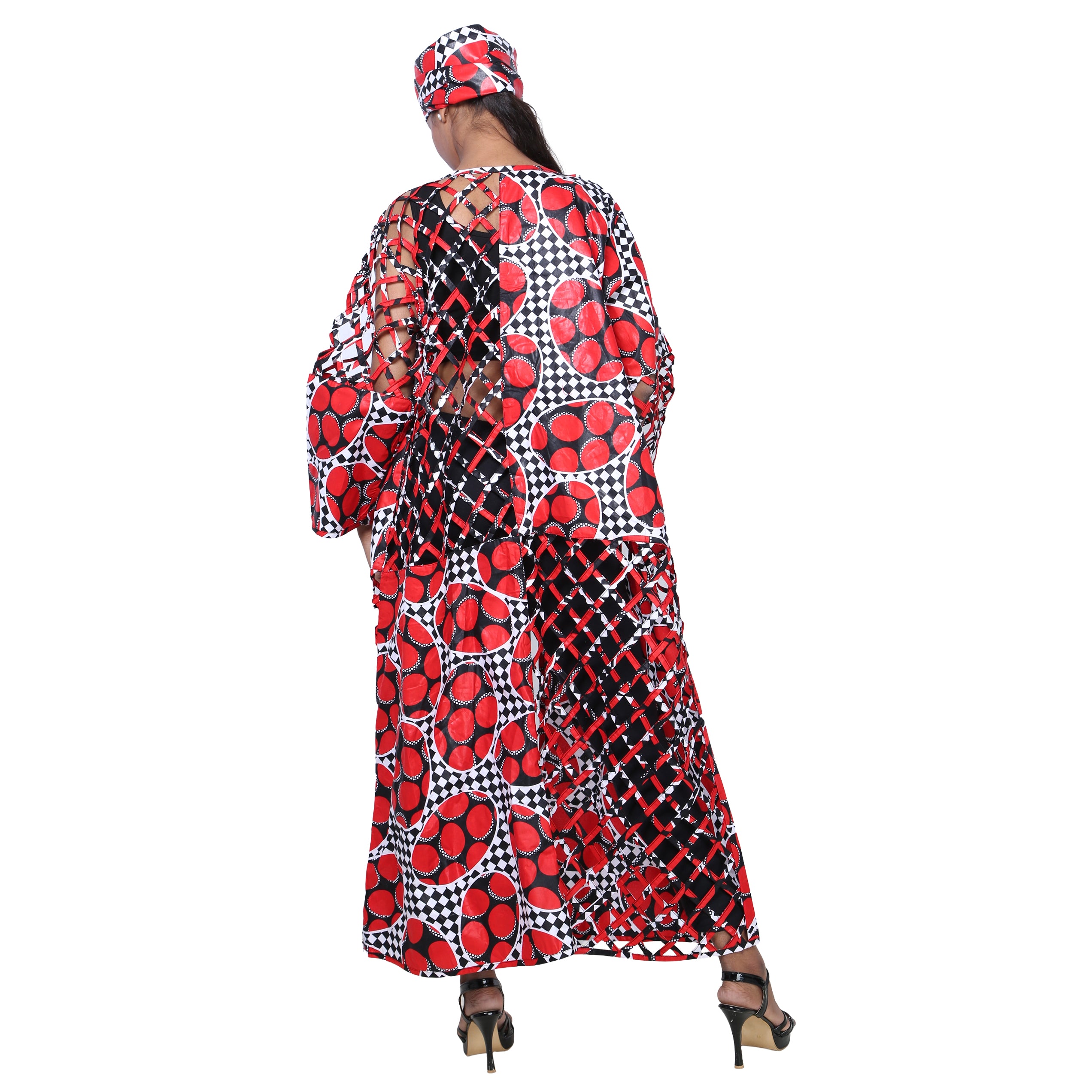 Women's Patch Printwork Cage Maxi Duster -- FI-ST135
