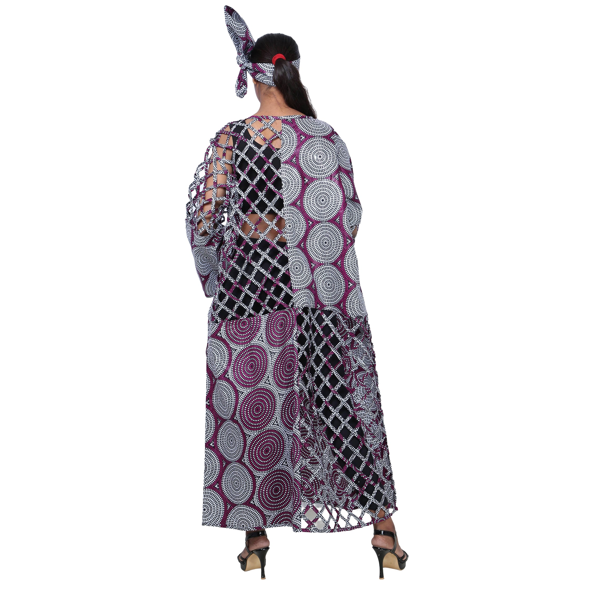 Women's Patch Printwork Cage Maxi Duster -- FI-ST135