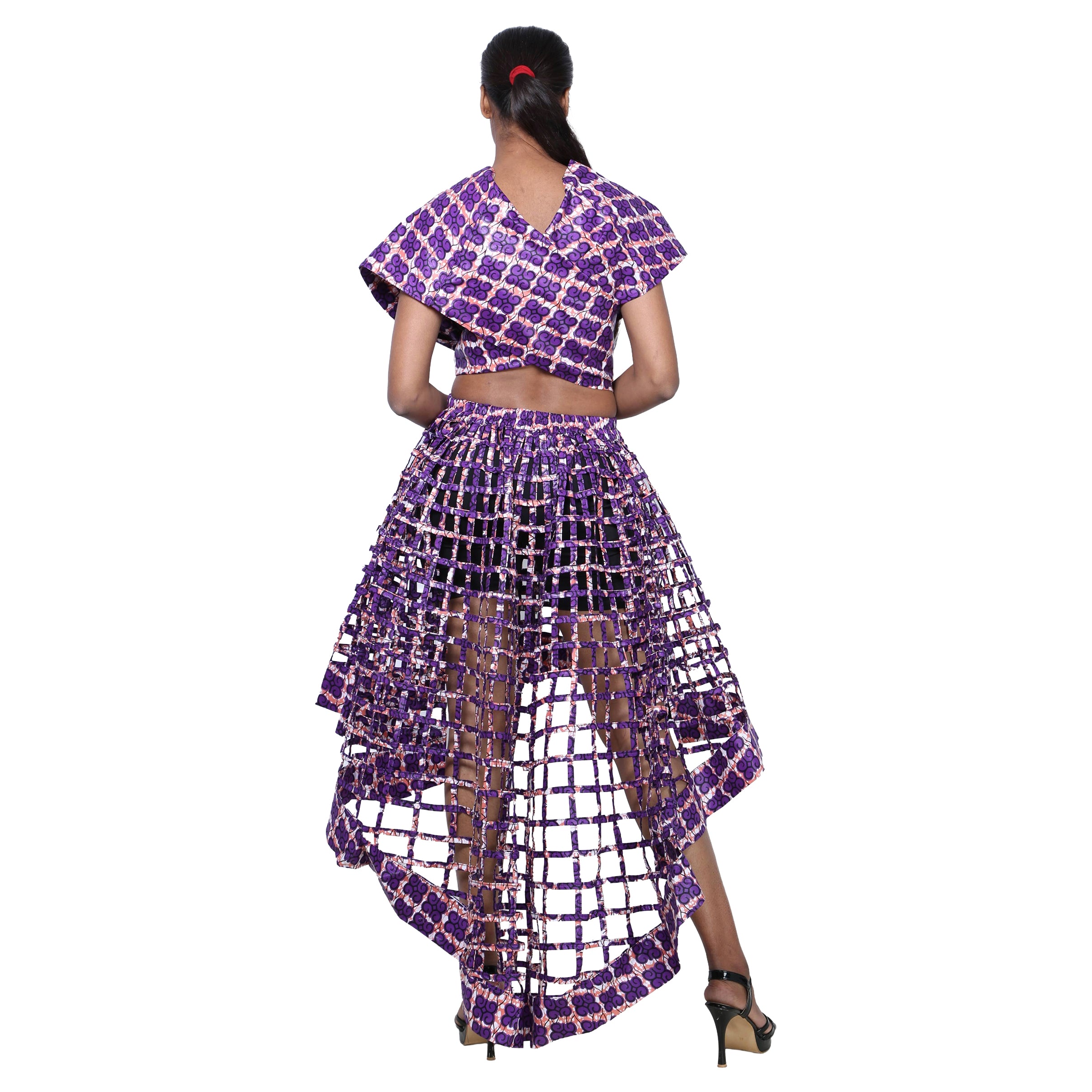 Cage Skirt with Removable Scarf Belt -- Multiwear Style -- ST-133