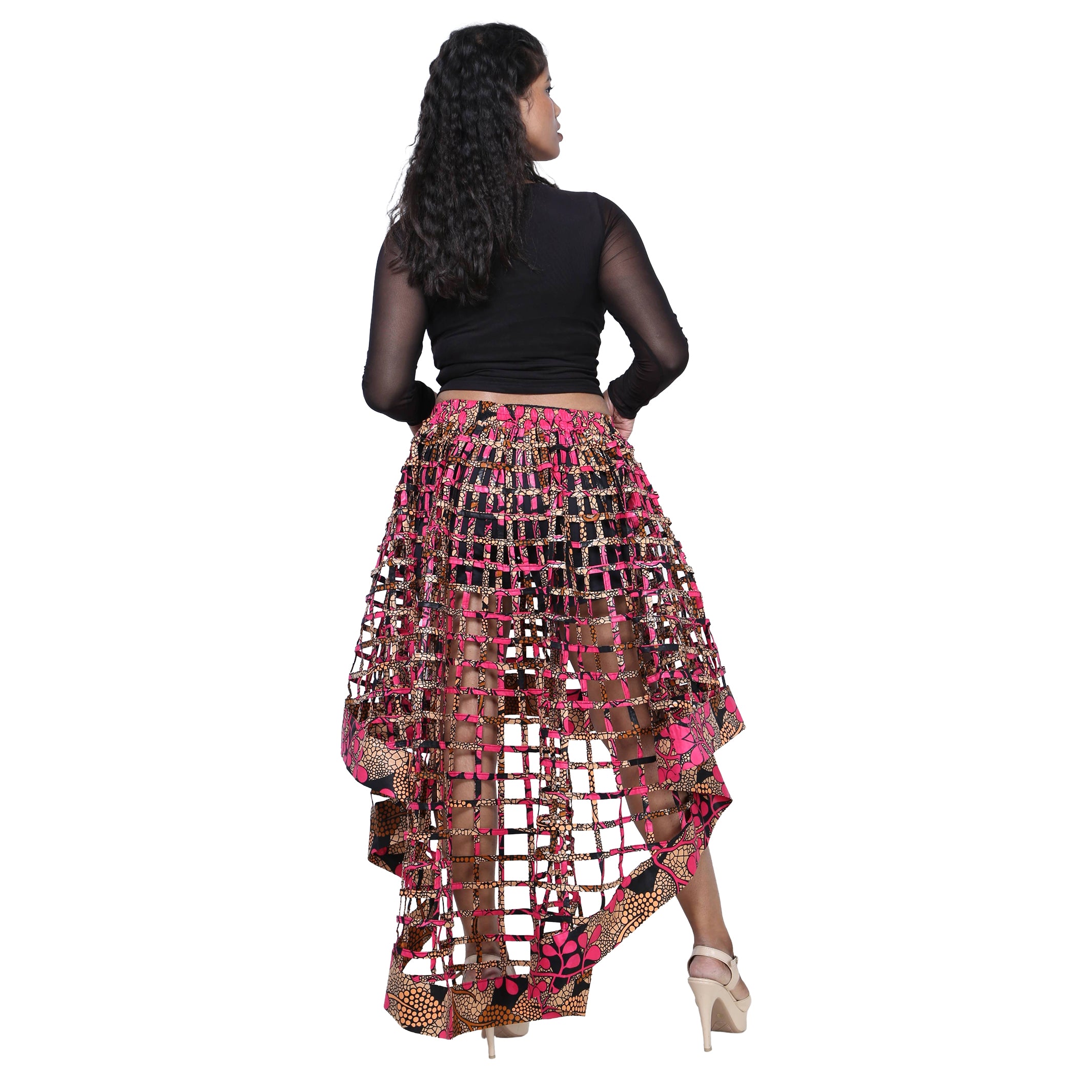 Cage Skirt with Removable Scarf Belt -- Multiwear Style -- ST-133