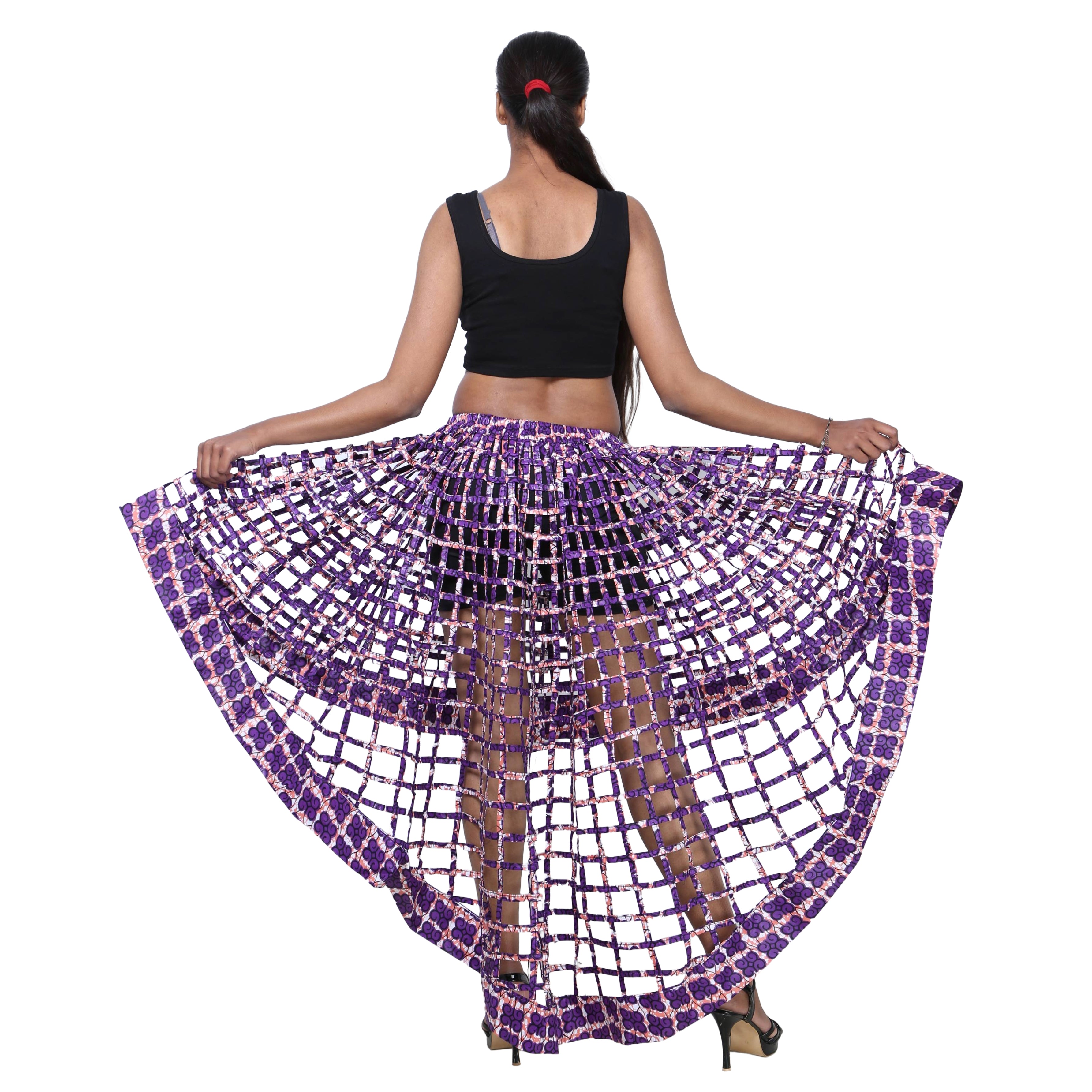 Cage Skirt with Removable Scarf Belt -- Multiwear Style -- ST-133