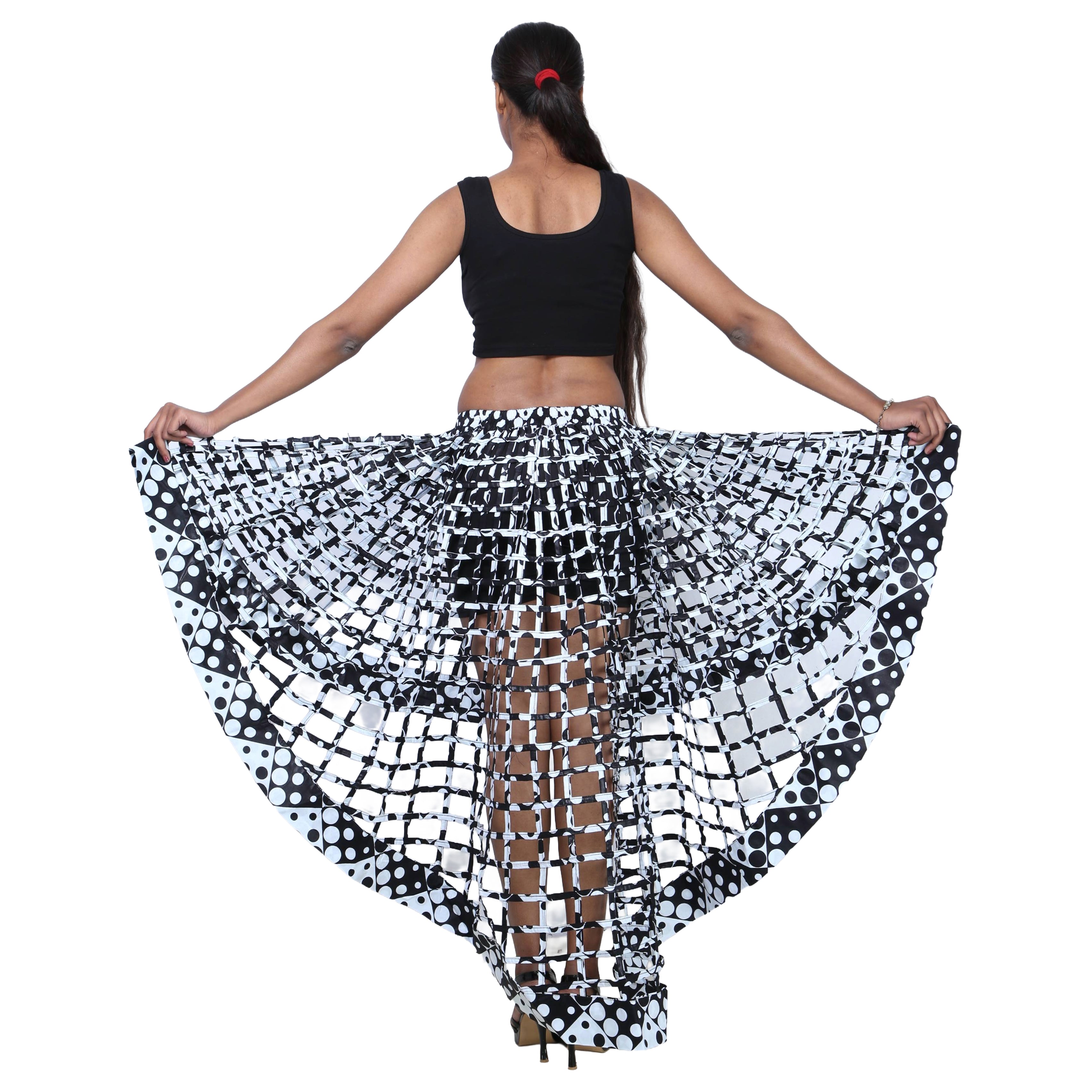 Cage Skirt with Removable Scarf Belt -- Multiwear Style -- ST-133