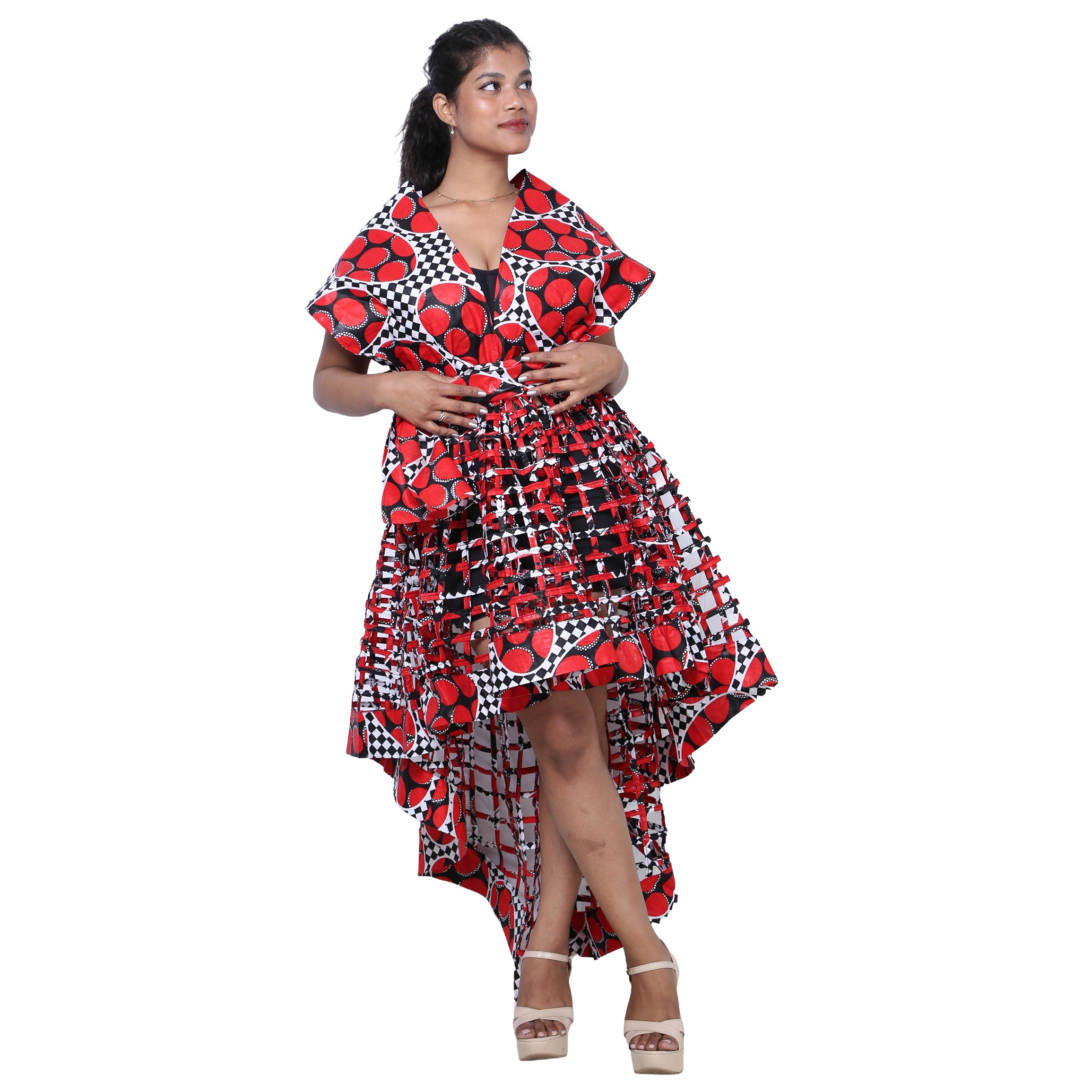 Cage Skirt with Removable Scarf Belt -- Multiwear Style -- ST-133