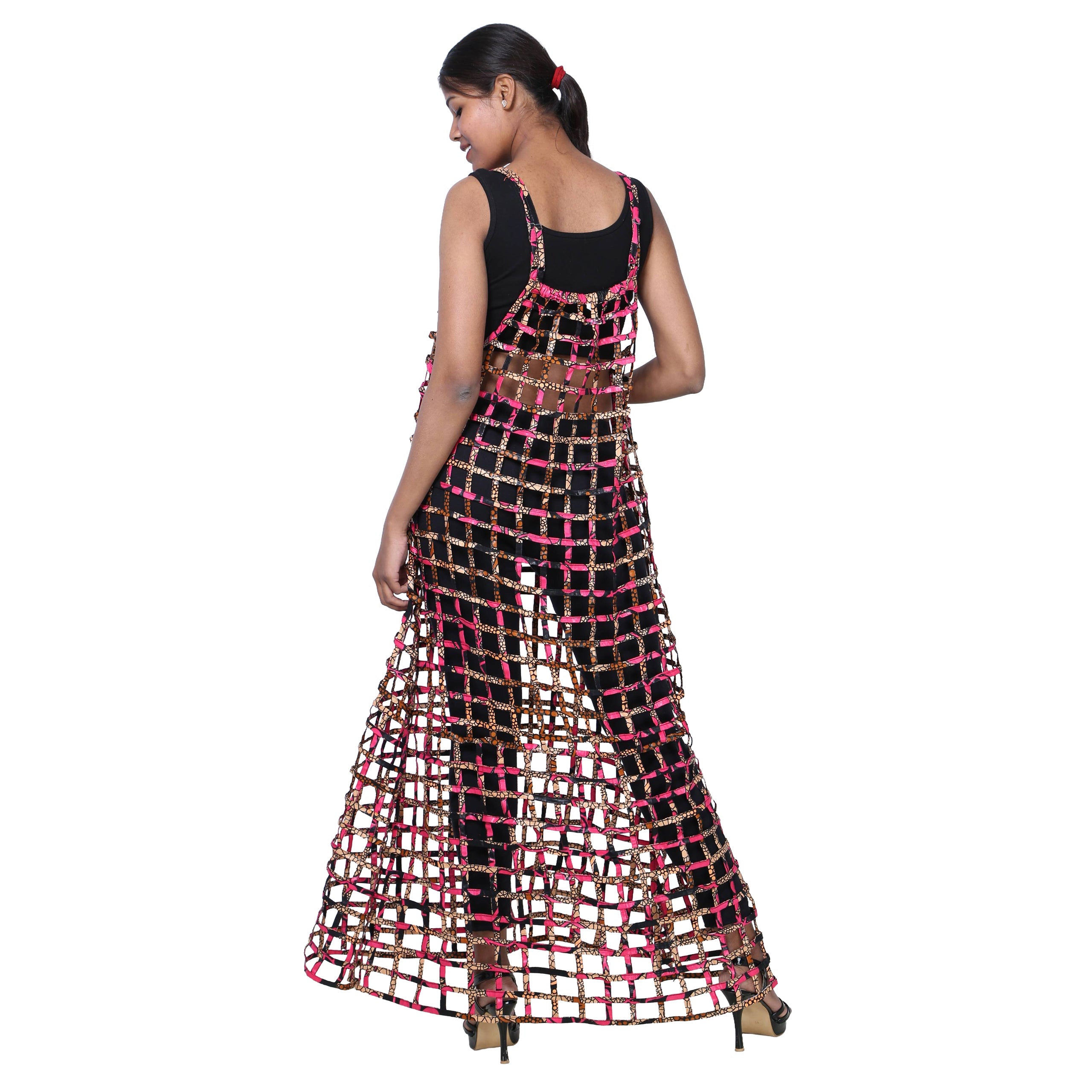 Women's Sleeveless Cage Maxi Dress -- FI-ST136
