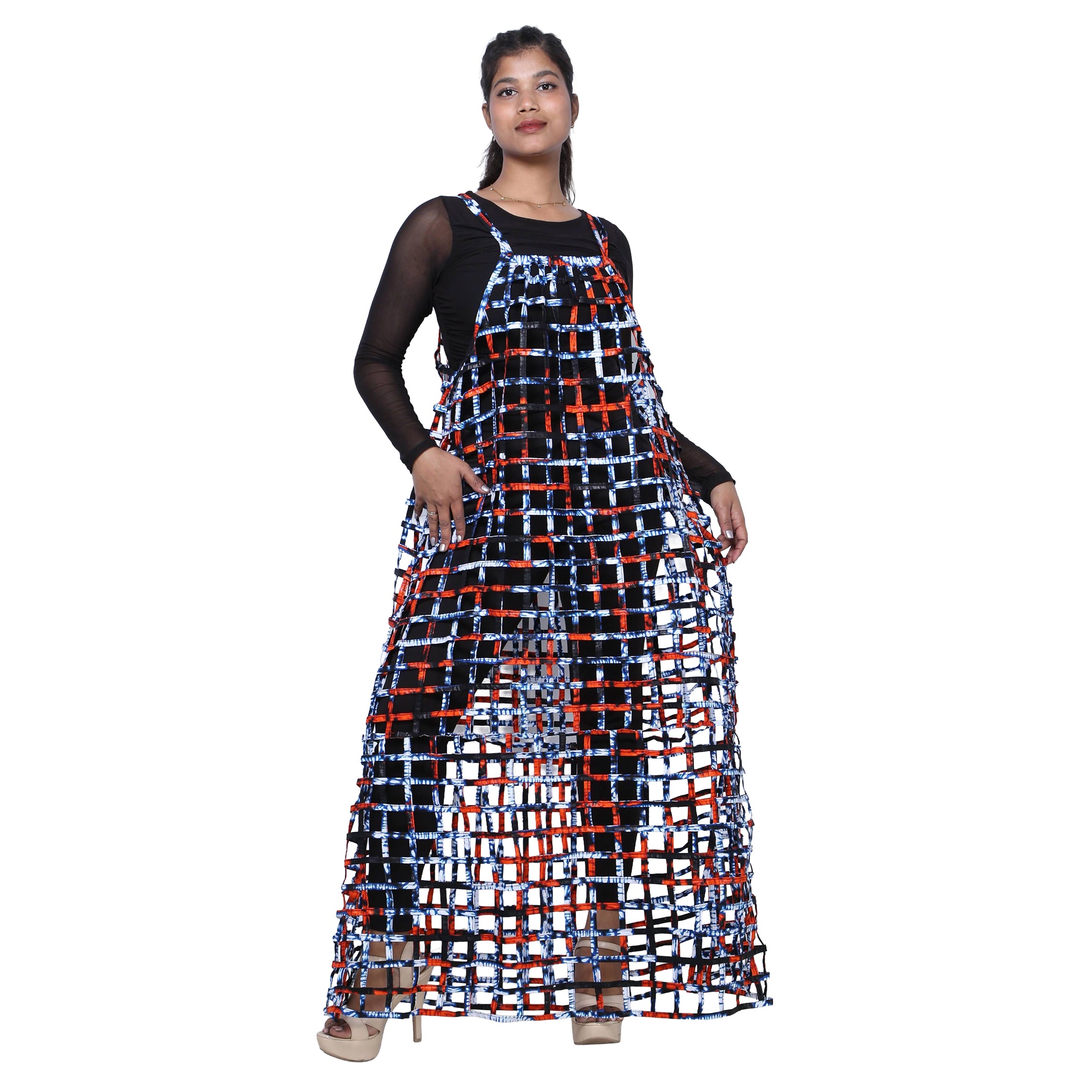 Women's Sleeveless Cage Maxi Dress -- FI-ST136
