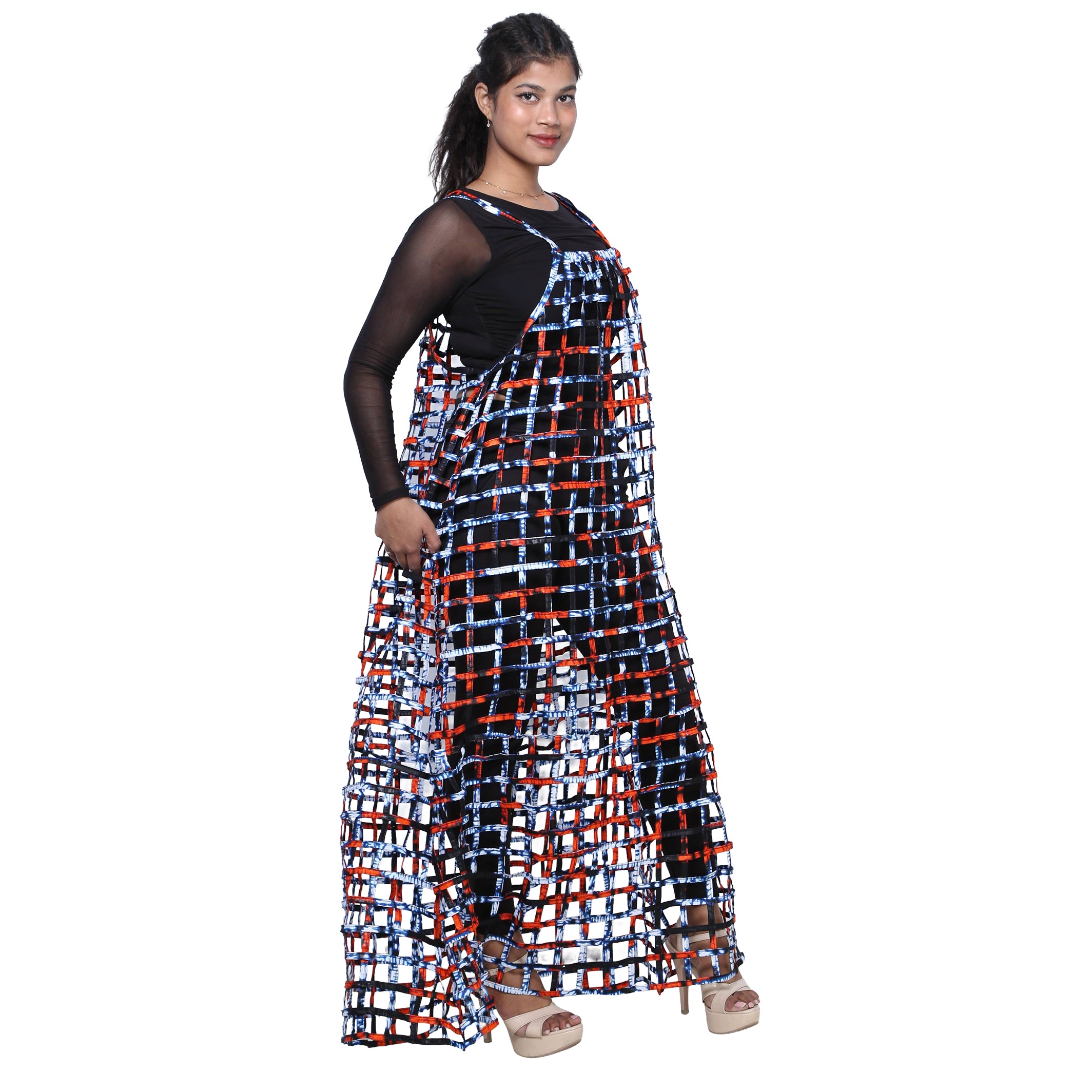 Women's Sleeveless Cage Maxi Dress -- FI-ST136