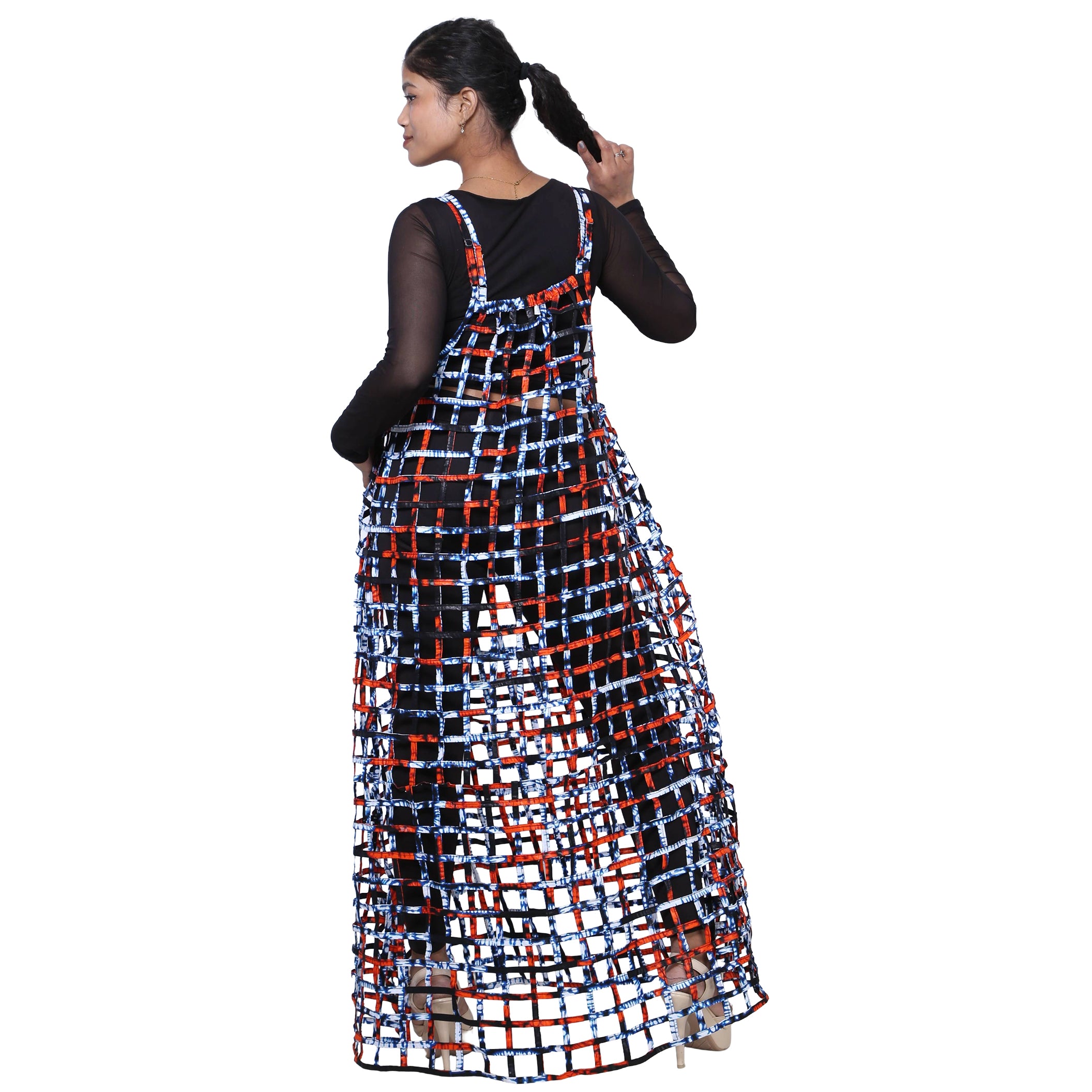 Women's Sleeveless Cage Maxi Dress -- FI-ST136