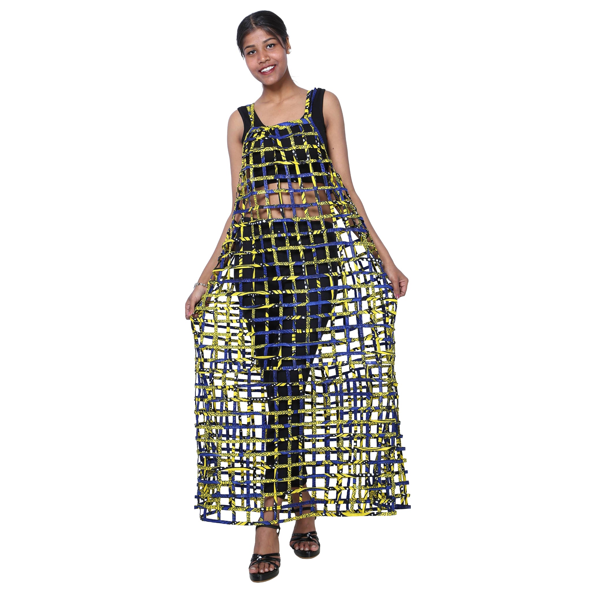 Women's Sleeveless Cage Maxi Dress -- FI-ST136