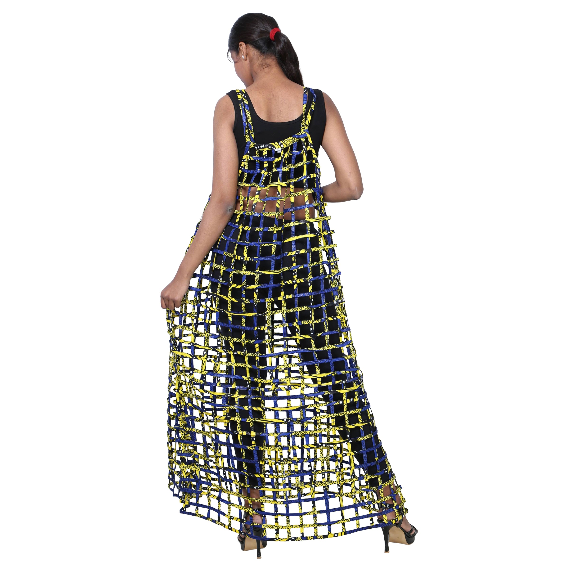 Women's Sleeveless Cage Maxi Dress -- FI-ST136