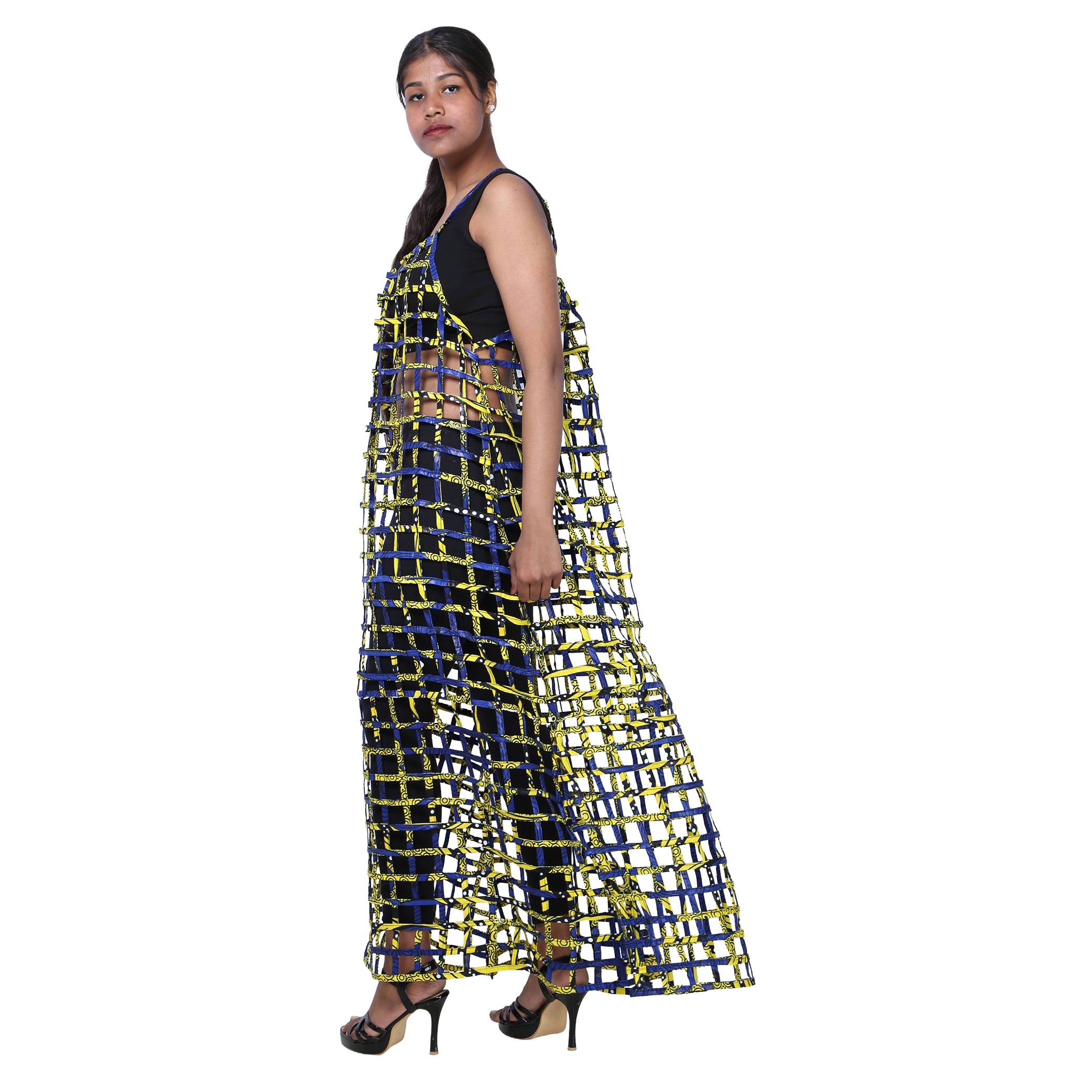 Women's Sleeveless Cage Maxi Dress -- FI-ST136