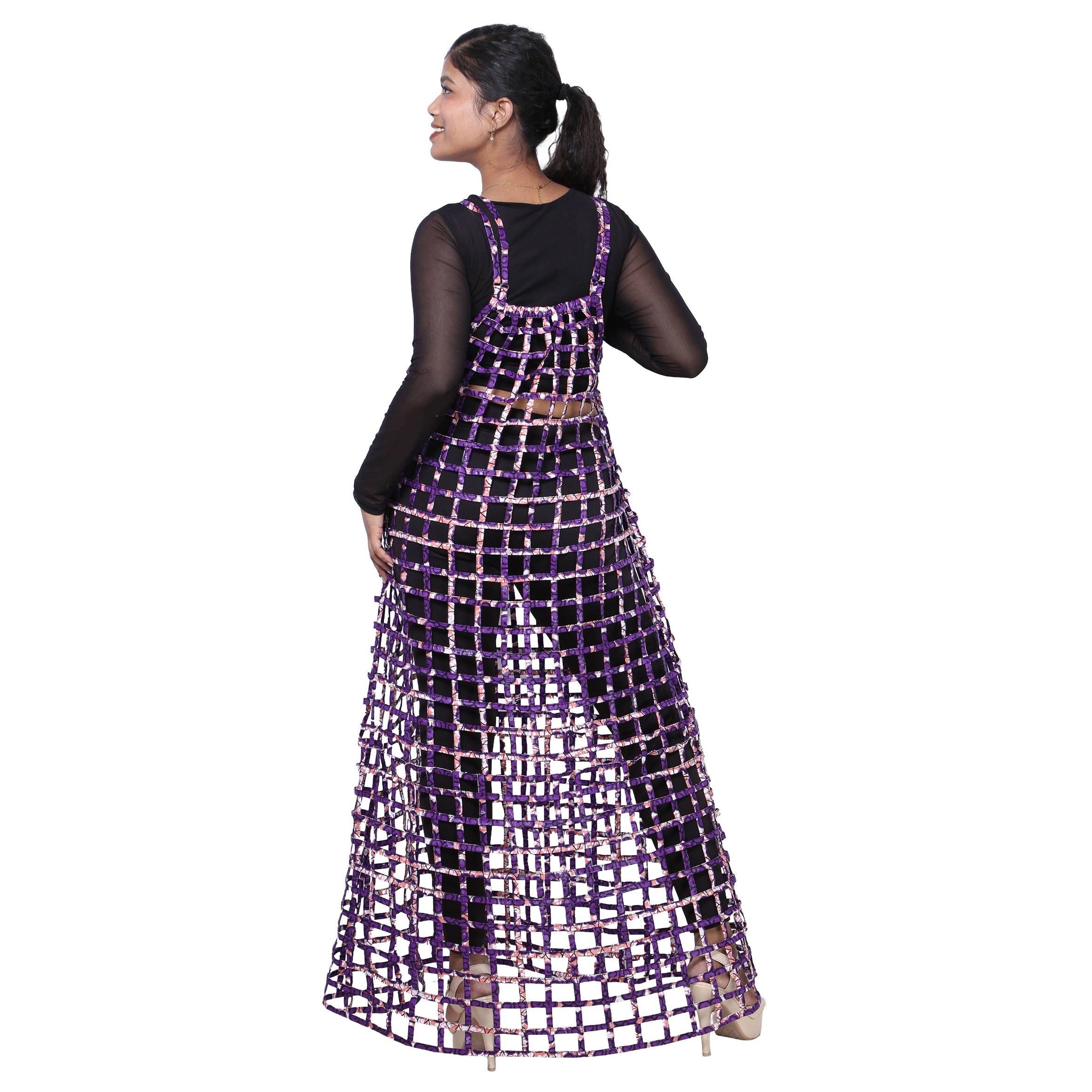Women's Sleeveless Cage Maxi Dress -- FI-ST136