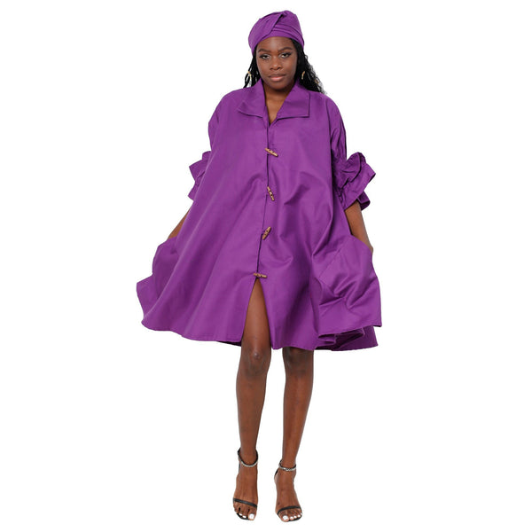 Women's Denim Wide Short Jacket with Ruffle Sleeves -- FI-DN3133