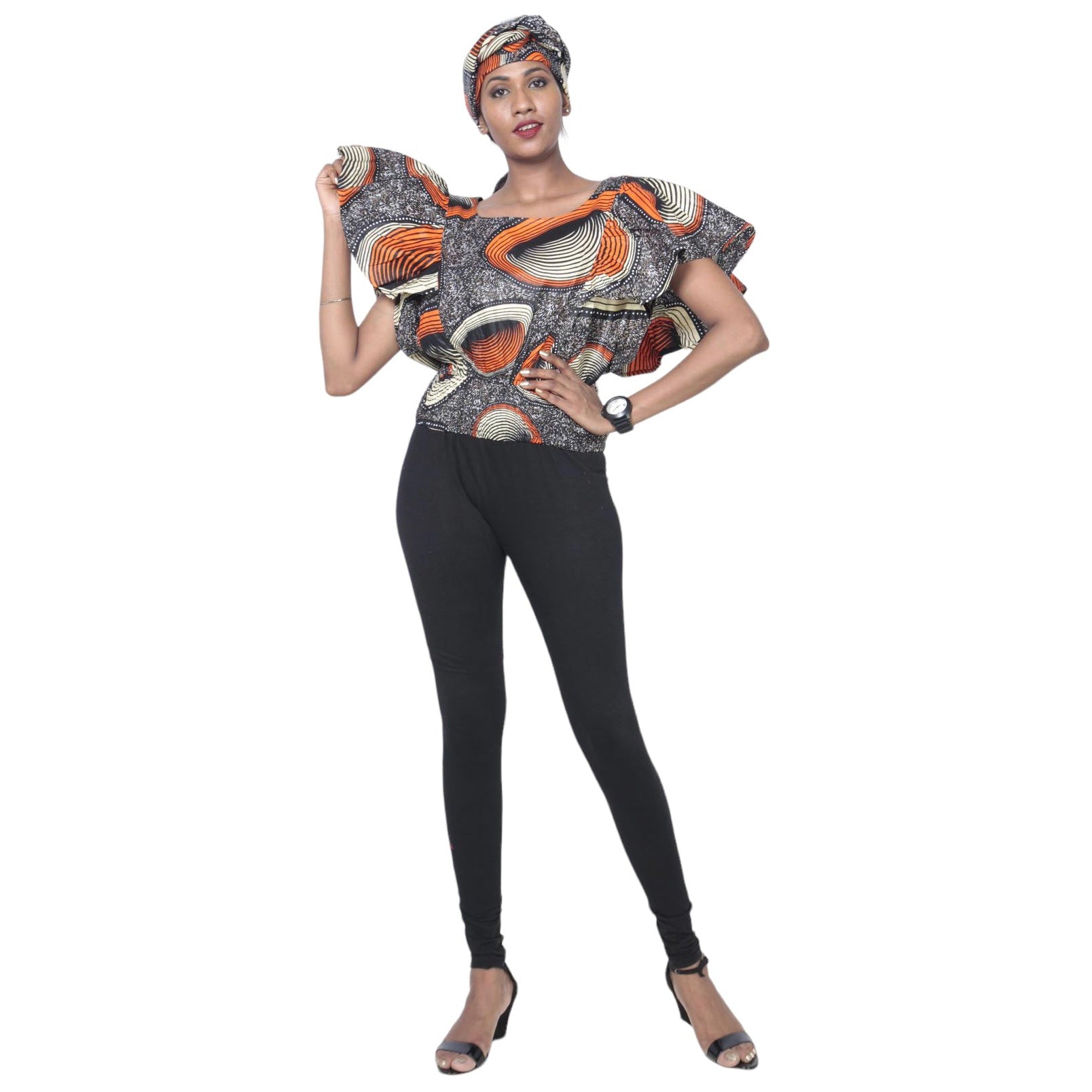 Women's African Print Short Sleeve Top