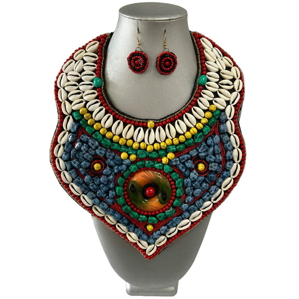 African Beaded Tribal Necklace