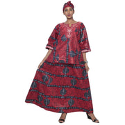 Women's Heavy Embroidery Skirt Set -- FI-4016