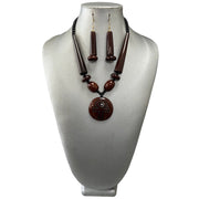 African Women's Colored Wood Necklace -- Ank -- Jewelry 59 - Ank