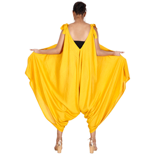 Women's Rayon Jumpsuit with Tie Sleeves FI-R3023