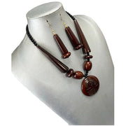African Women's Colored Wood Necklace -- Ank -- Jewelry 59 - Ank