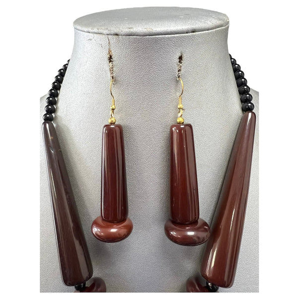 African Women's Colored Wood Necklace -- Ank -- Jewelry 59 - Ank