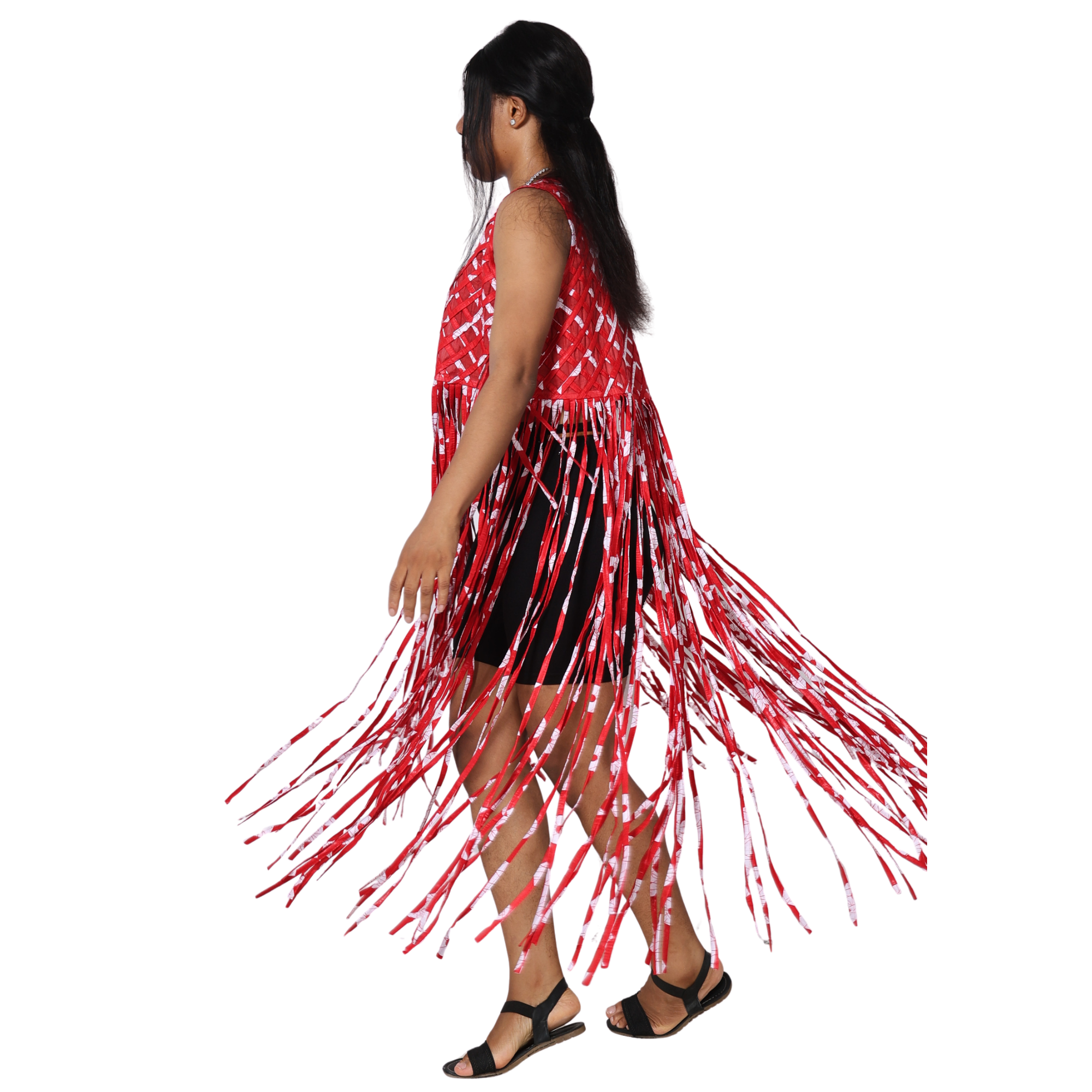 Women's African Print Fringe Top -- ST137