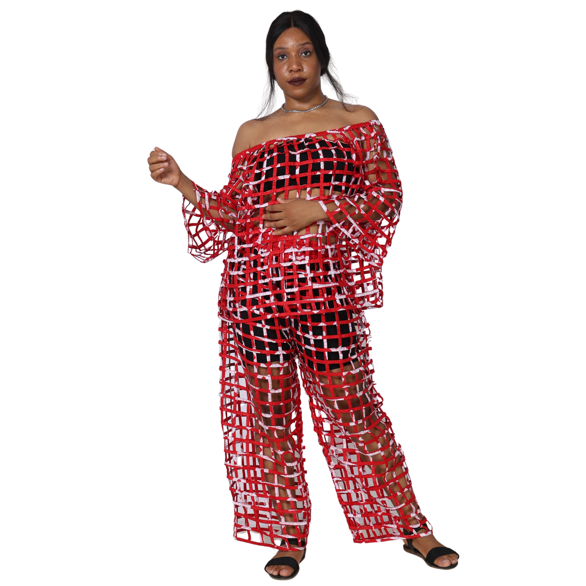 Cage Off Shoulder 2 Pc Set -- ST106-ST107