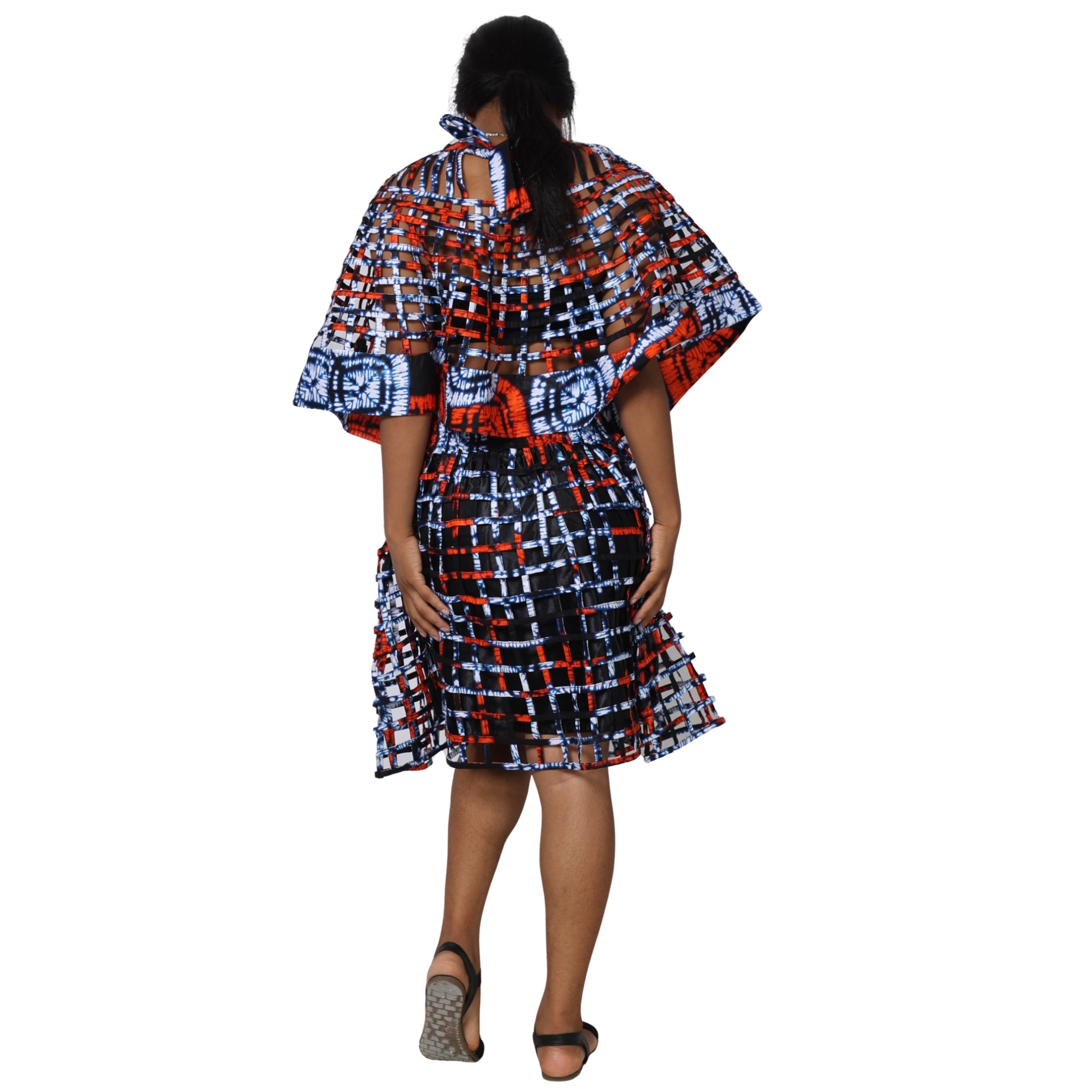 Women's Cage Poncho and Mini Skirt Set -- FI-ST102-104