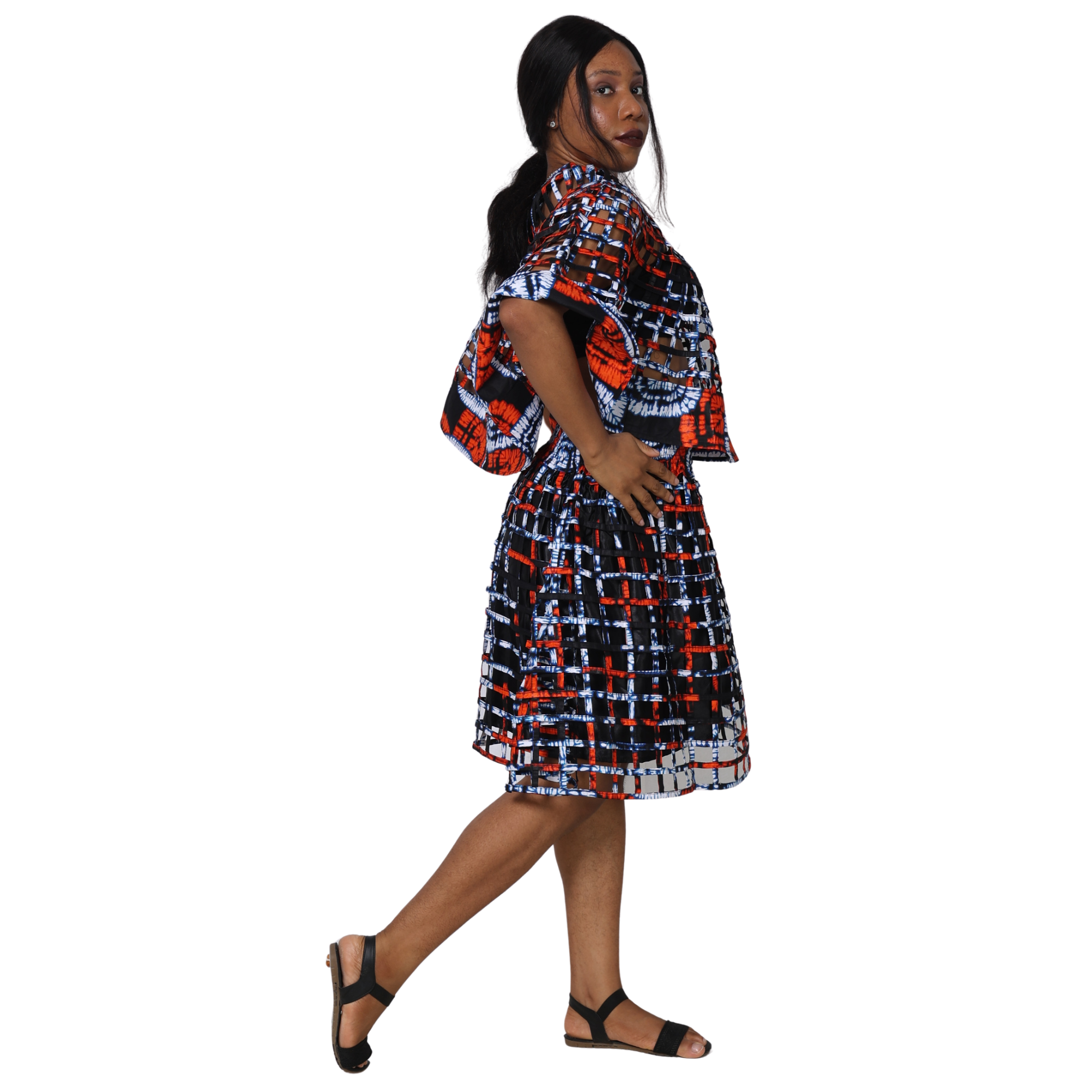 Women's Cage Poncho and Mini Skirt Set -- FI-ST102-104