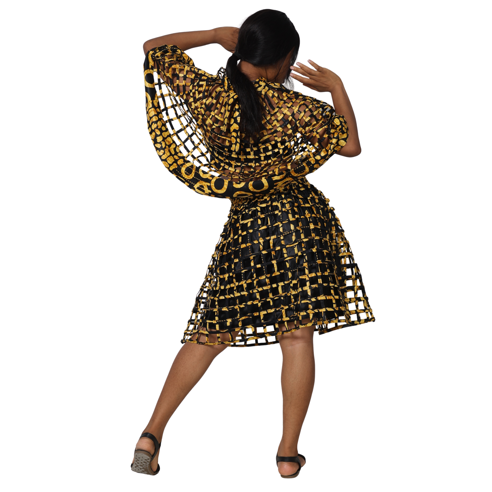 Women's Cage Poncho and Mini Skirt Set -- FI-ST102-104