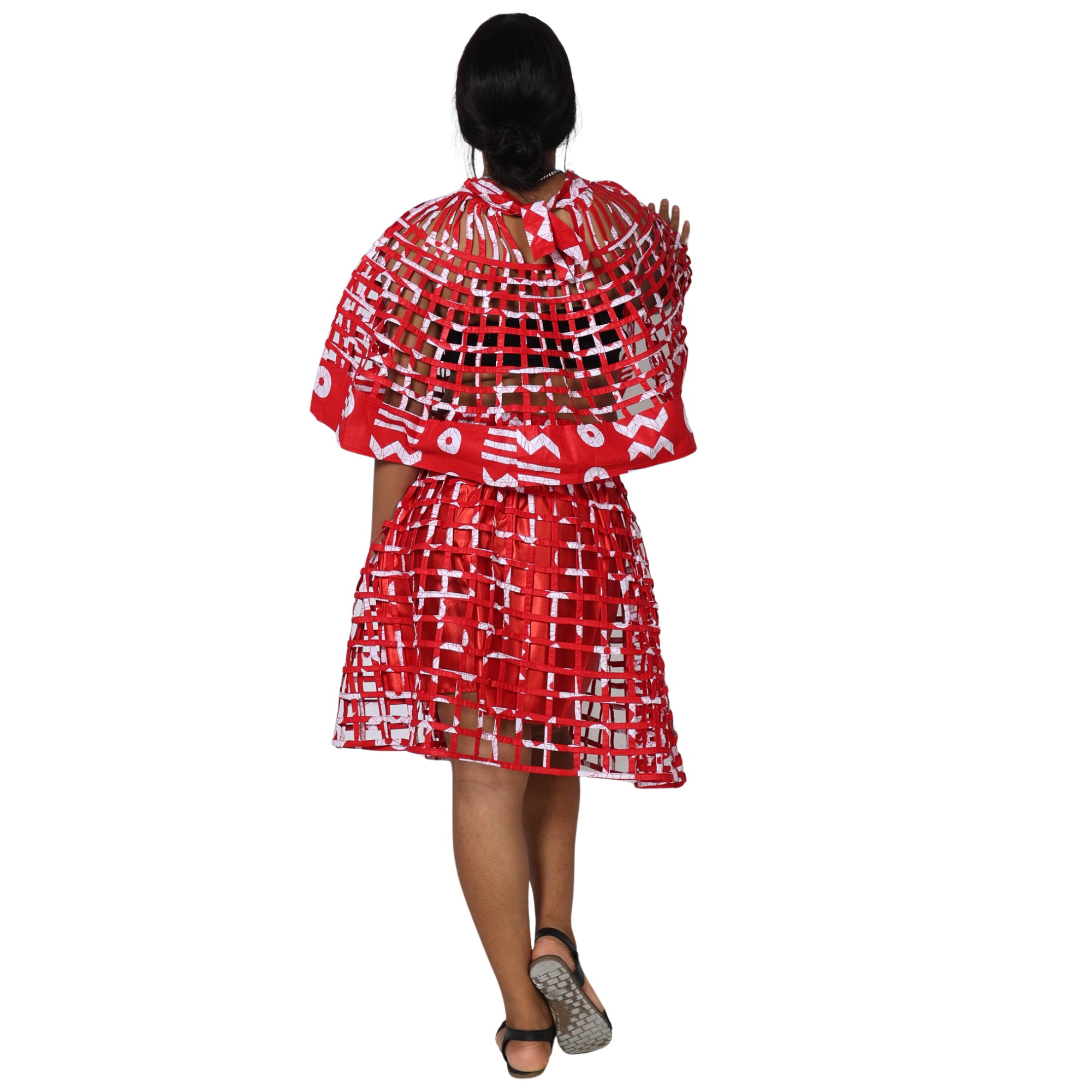 Women's Cage Poncho and Mini Skirt Set -- FI-ST102-104