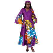 Women's Floral Print Wrap Dress -- FI-56 FS