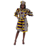 Women's Off Shoulder Short Dress with Ruffle Sleeves -- FI-3006