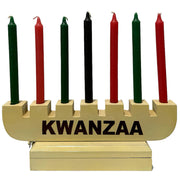 Kwanzaa Décor Candle Set with Candles -- Beige Stand