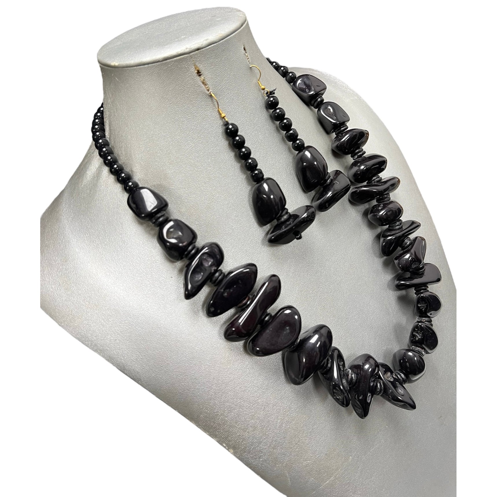 Women's African Solid Color Beaded Necklace Set -- Jewelry 53