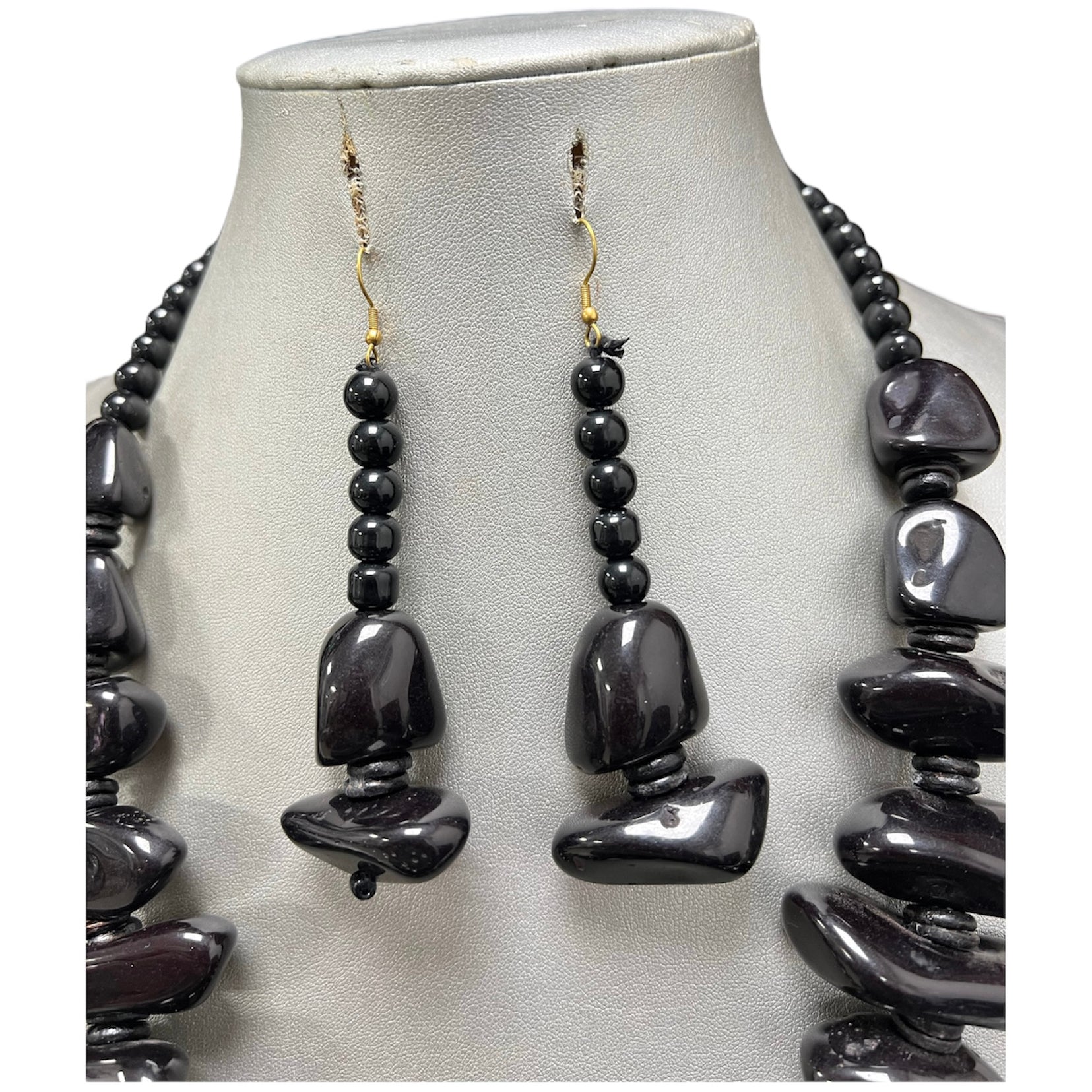 Women's African Solid Color Beaded Necklace Set -- Jewelry 53