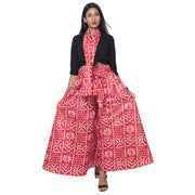 Women's African Printed Palazzo Pants with Tie Waist -- FI-50