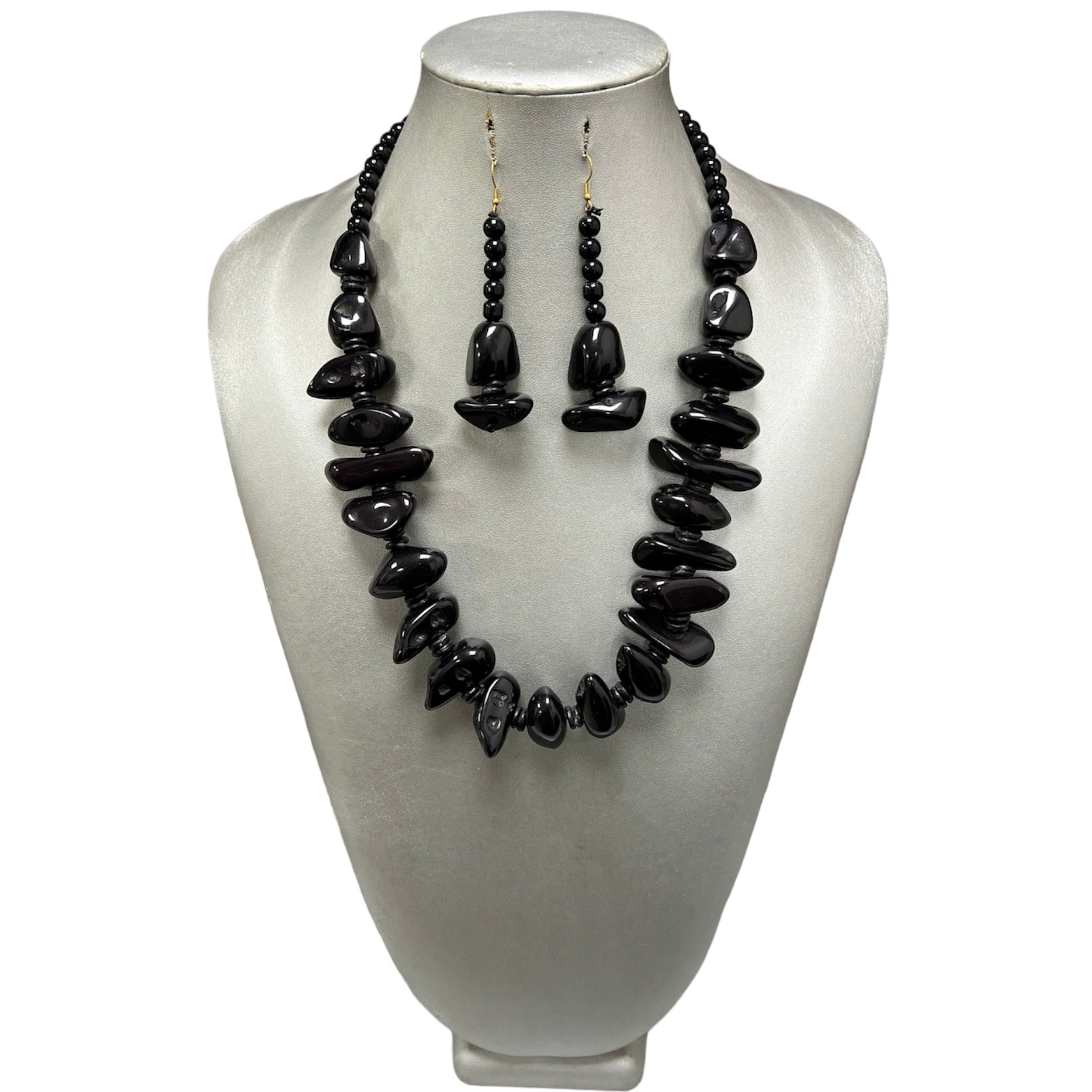 Women's African Solid Color Beaded Necklace Set -- Jewelry 53