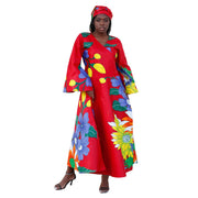 Women's Floral Print Wrap Dress -- FI-56 FS