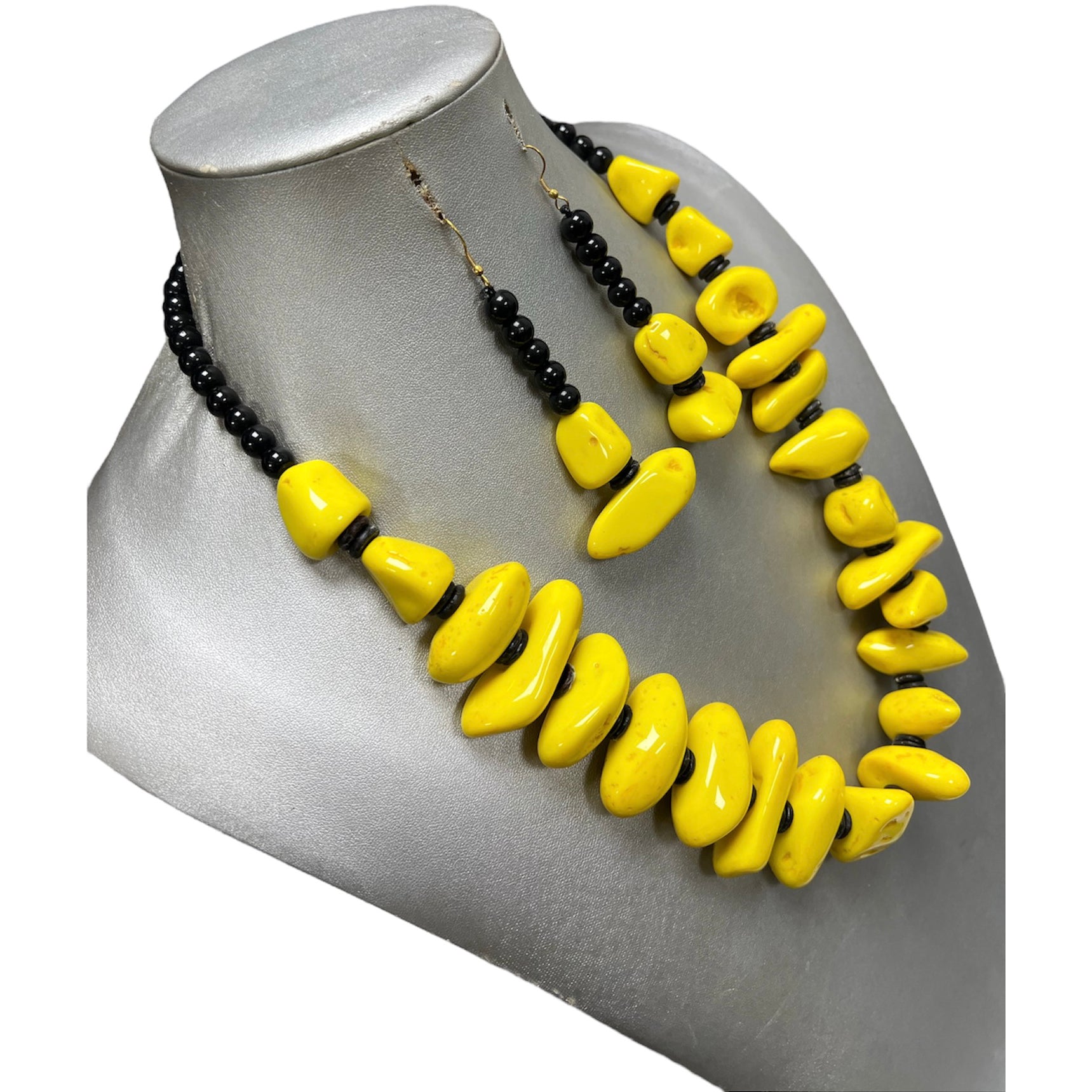 Women's African Solid Color Beaded Necklace Set -- Jewelry 53