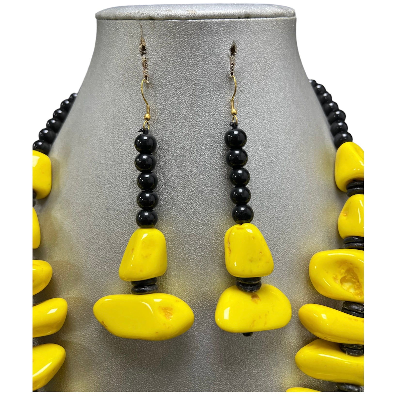 Women's African Solid Color Beaded Necklace Set -- Jewelry 53