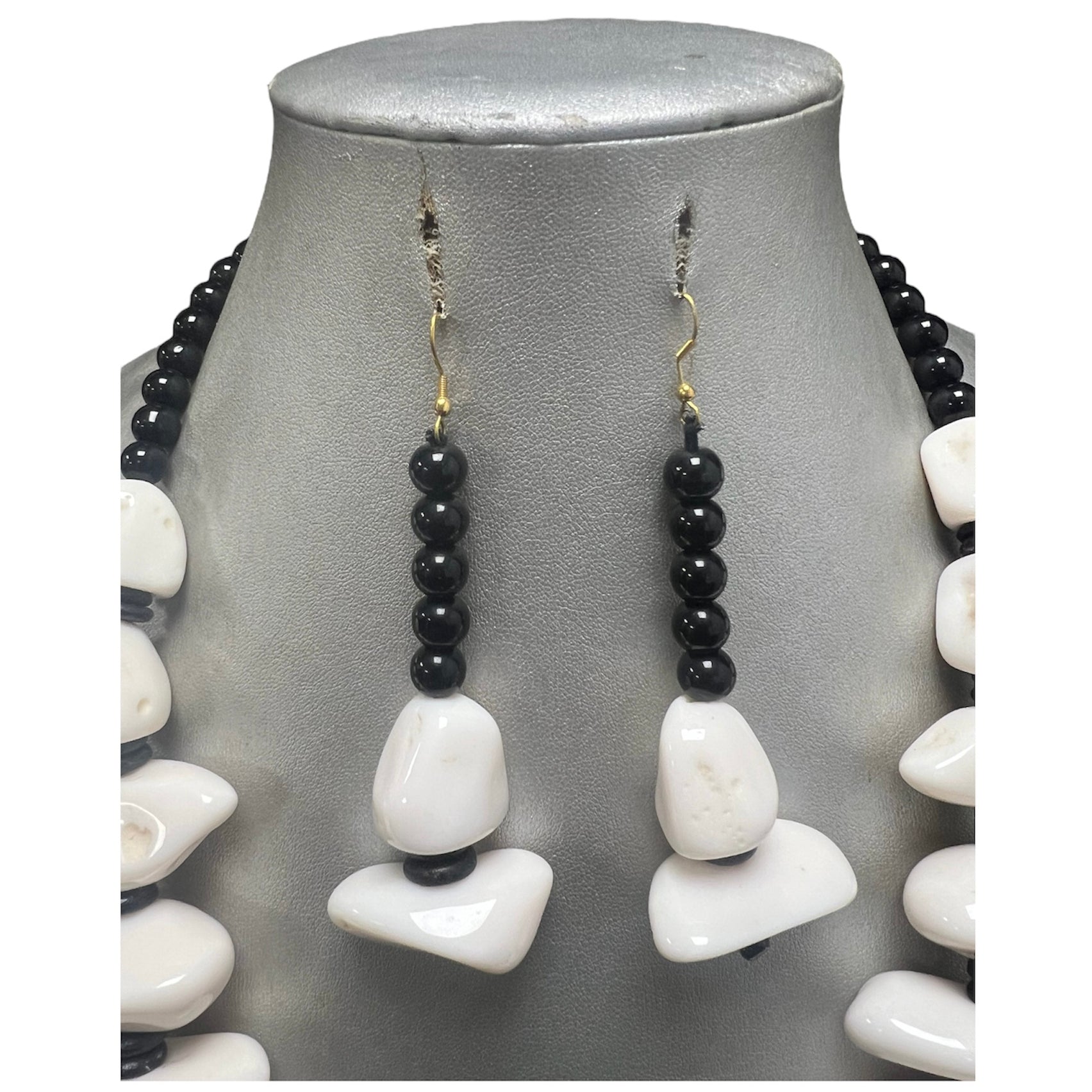 Women's African Solid Color Beaded Necklace Set -- Jewelry 53