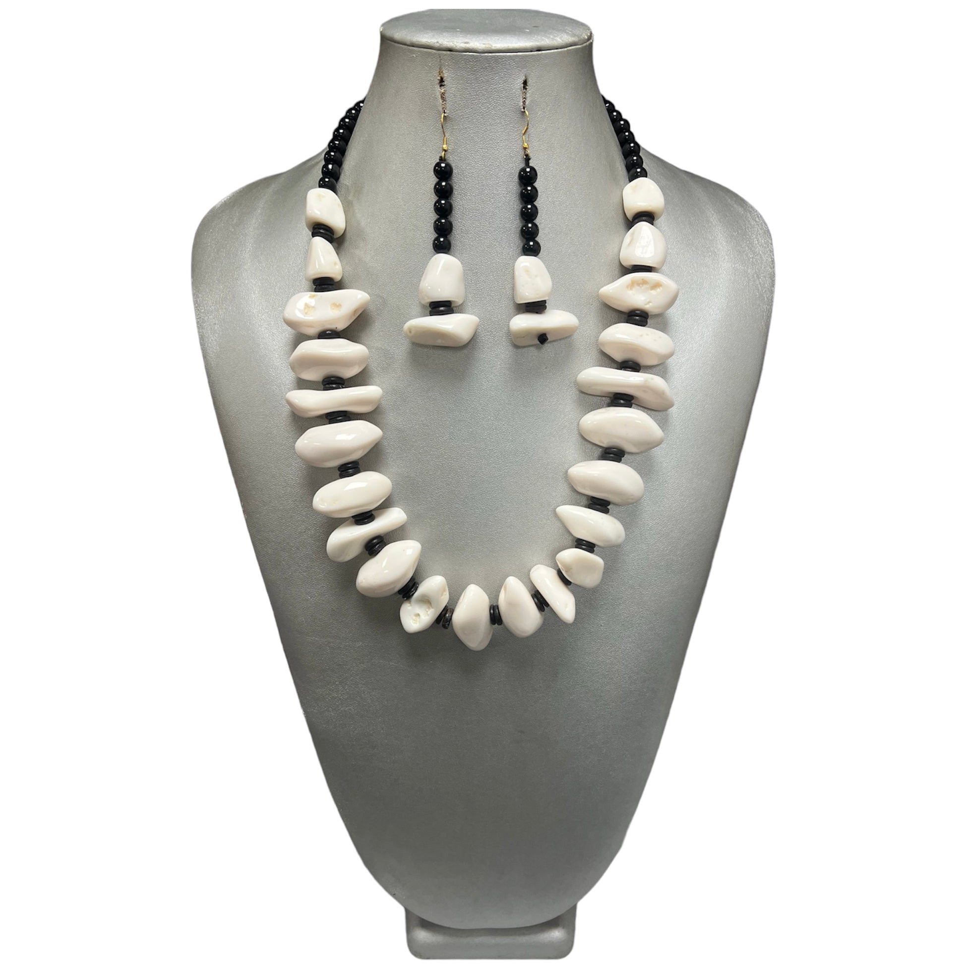 Women's African Solid Color Beaded Necklace Set -- Jewelry 53
