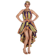 Women's Halter Neck Hi-Low Dress -- FI-3135