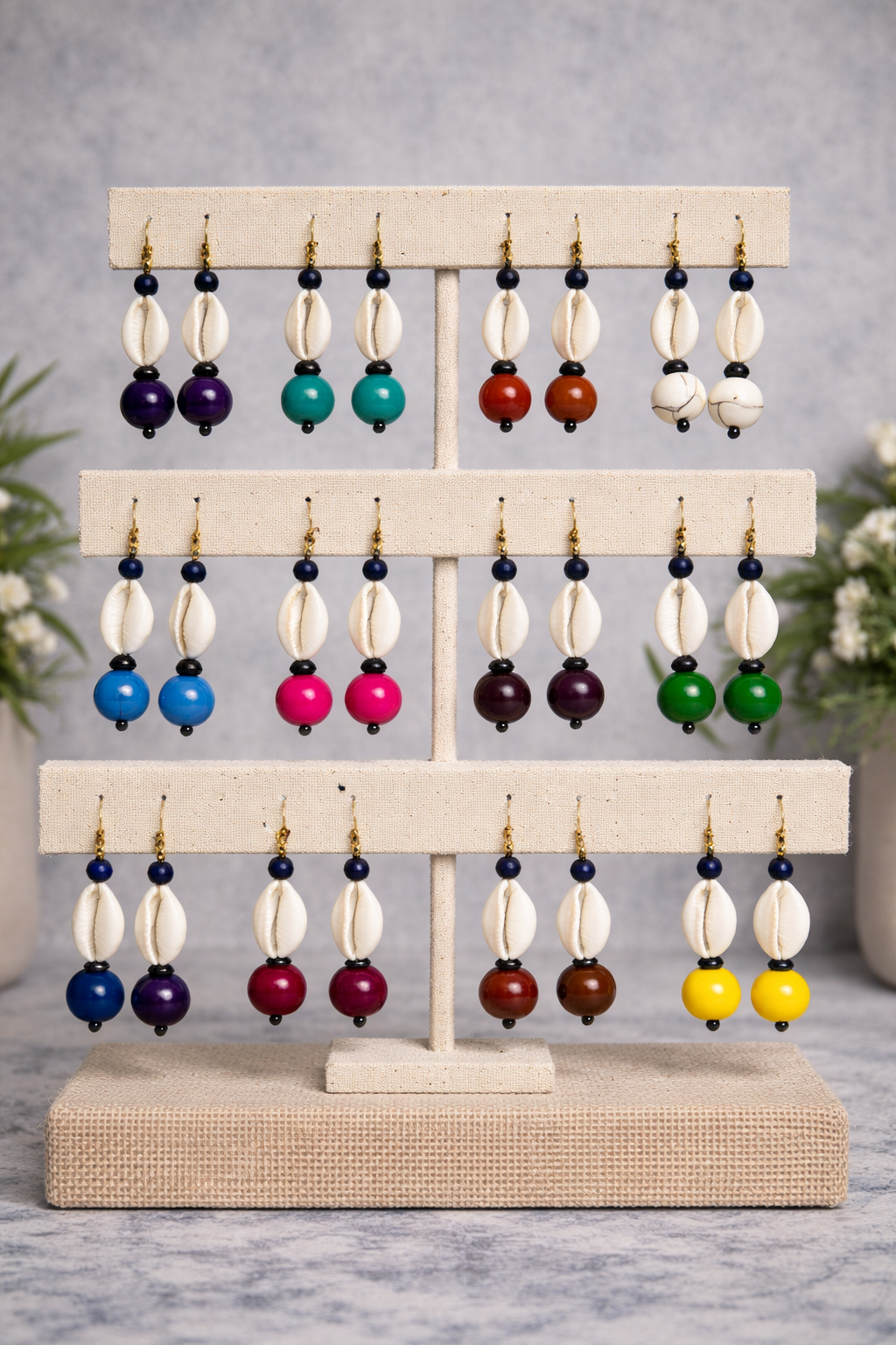 Cowrie Shell Earring Sets By The DOZEN